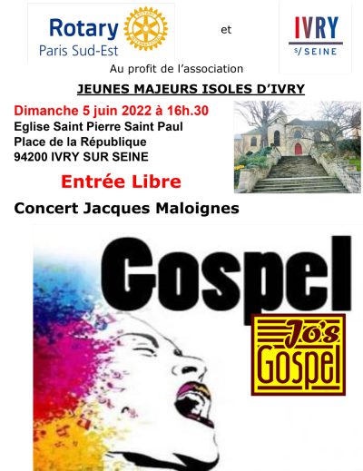 Jo's Gospel concert - Ivry - Eglise Saint Pierre Saint Paul