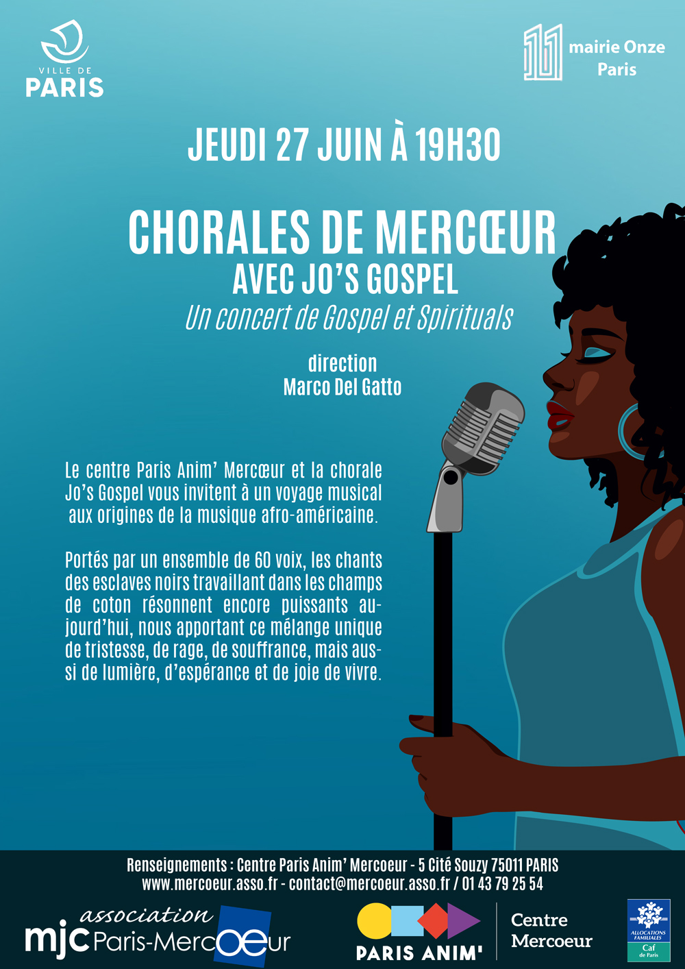 Jo's Gospel concert - Centre Paris Anim' Mercœur