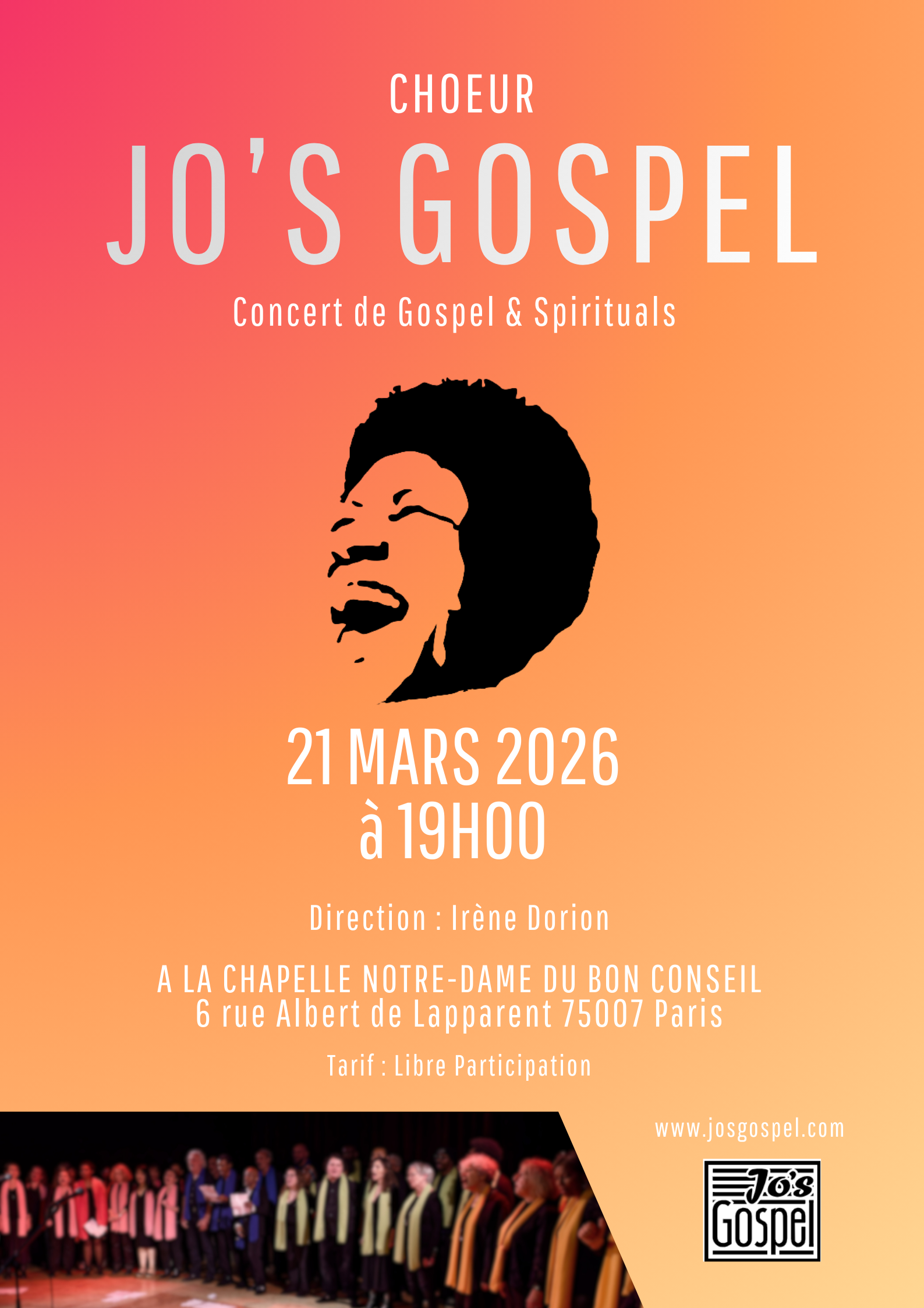 Jo's Gospel concert - Chapelle Notre-Dame du Bon Conseil